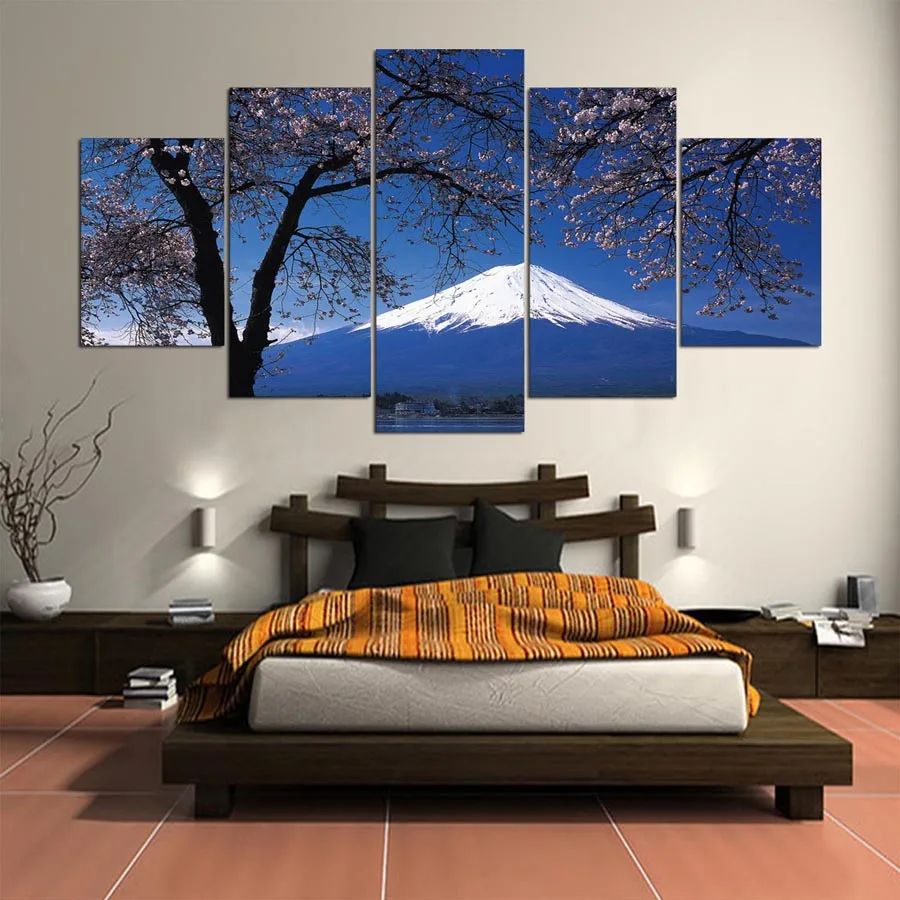 5 панель HD Печать картины самые красивые вулканы в мире холст домашний декор