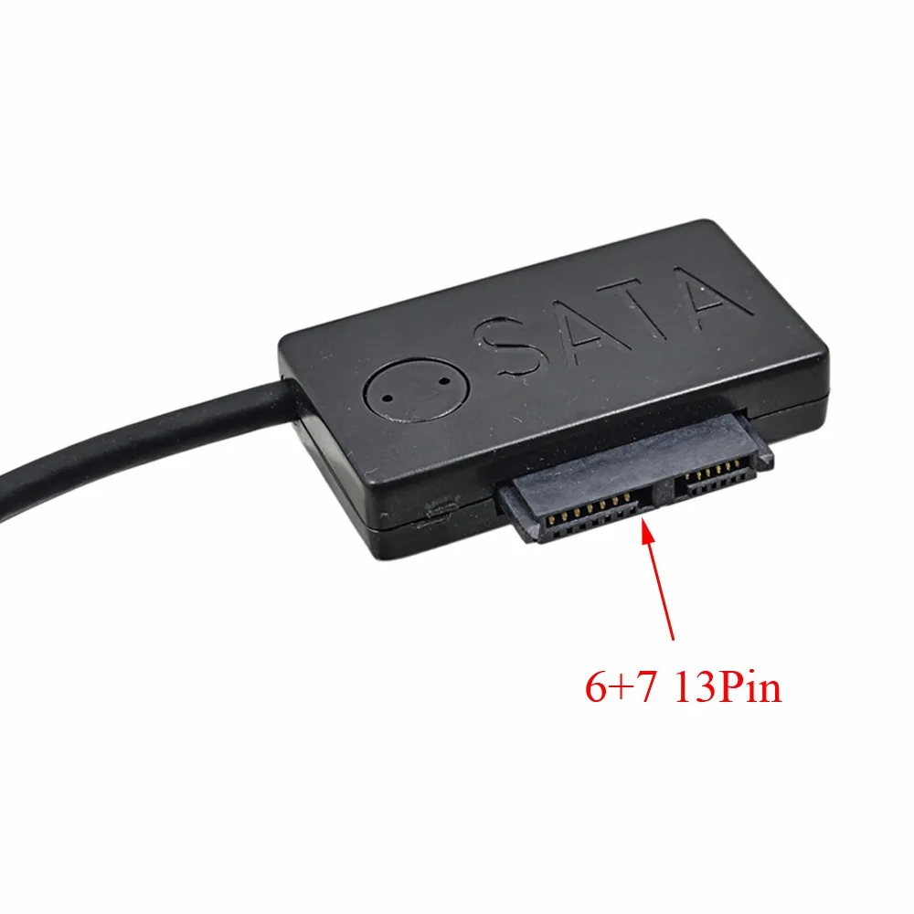 CHIPAL SATA к USB адаптеру 3 0 13Pin кабель с светодиодный индикатором для ноутбука ODD Optical Bay
