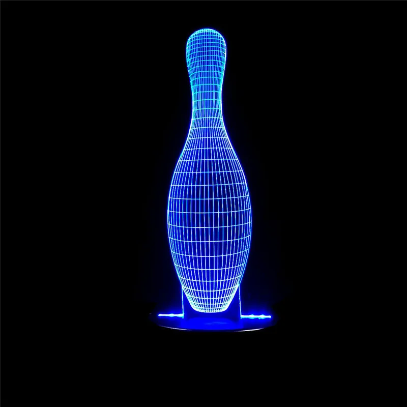 3D светодиодный ночник для боулинга сенсорный датчик USB стол Иллюзия настроение