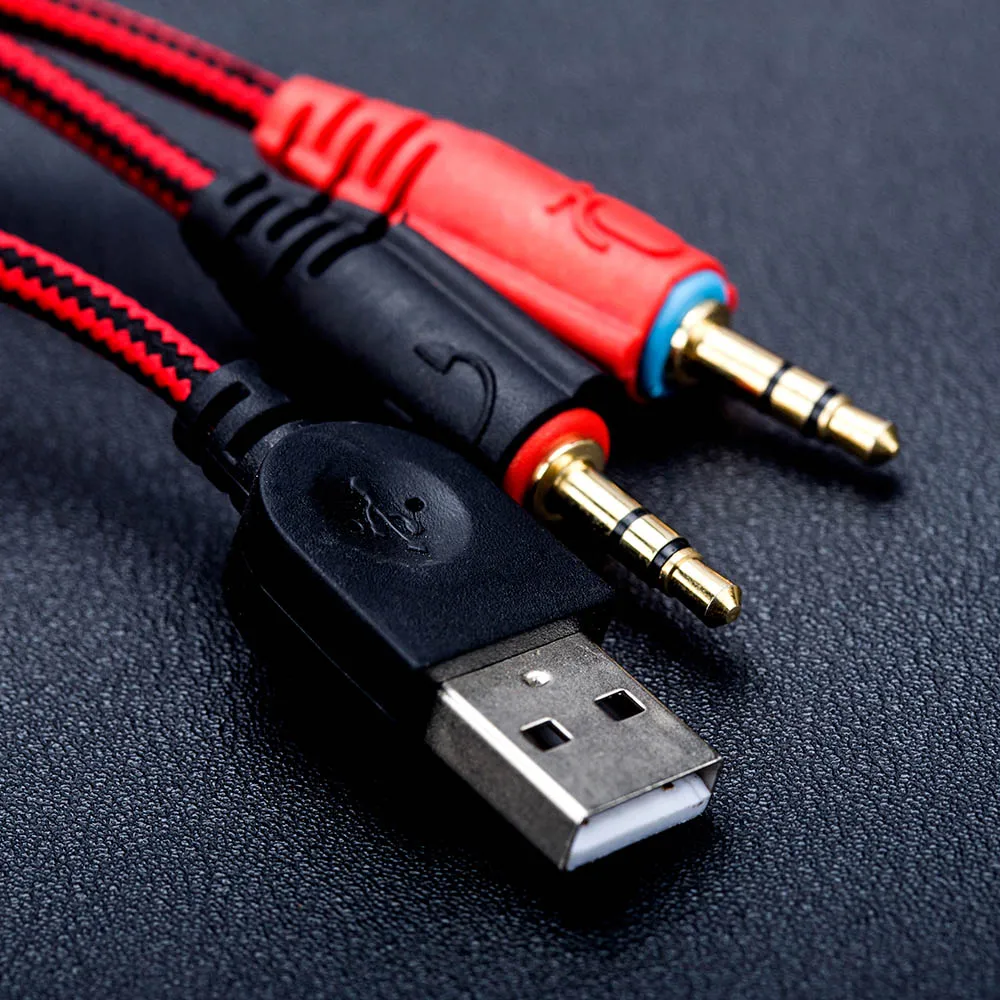 Docooler 3 5 мм Проводная гарнитура наушники для ПК с микрофоном питаемые через USB порт
