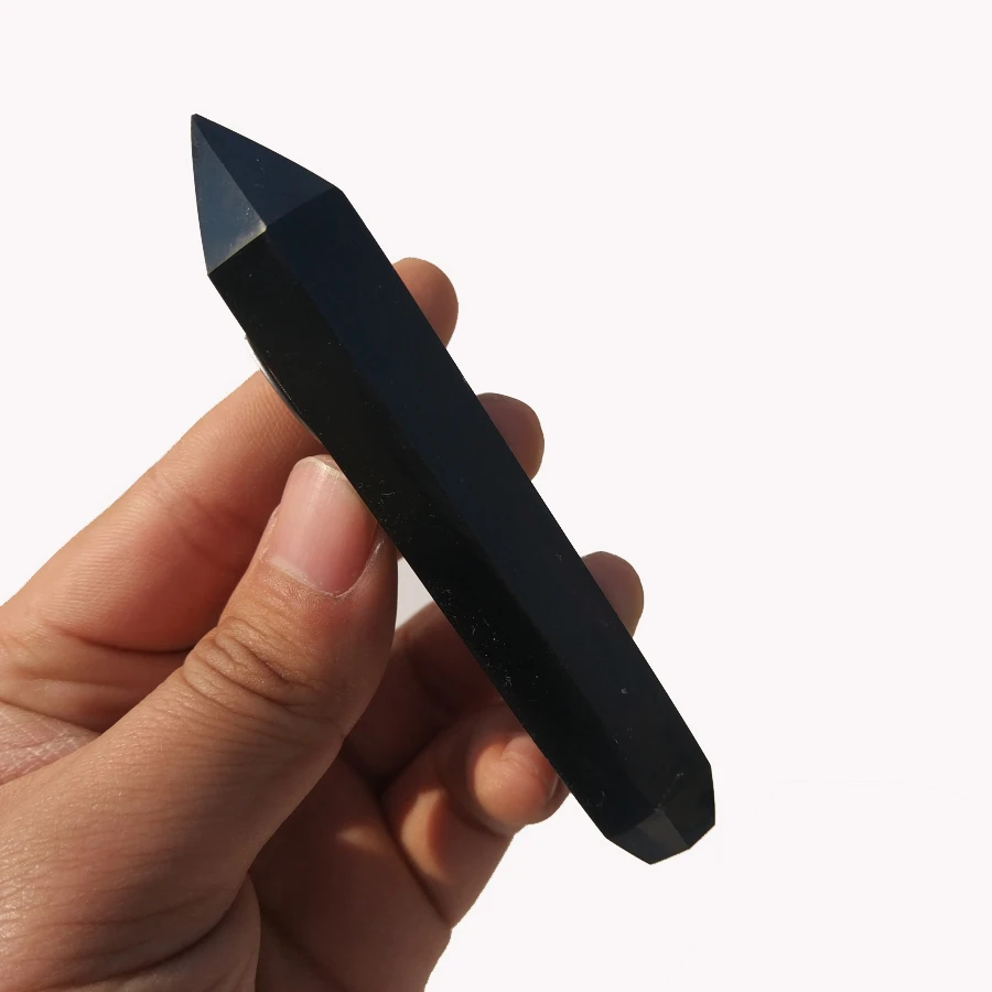 Прямая поставка оптовая продажа натуральный обсидиановый кристалл трубка для