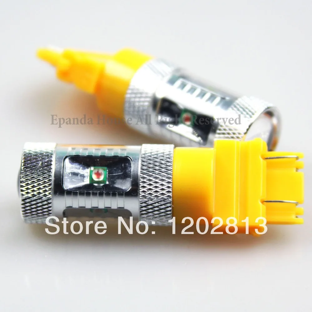 Бесплатная доставка 2 шт. яркий Янтарный/желтый США 6 SMD 30 Вт чип CREE XPE 3157/4157/4057