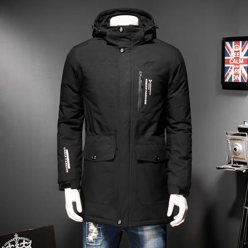 Большие размеры 8XL 6XL 5XL Высококачественная Теплая мужская зимняя куртка ветрозащитная Повседневная Верхняя одежда толстое пальто средней длины Мужская парка