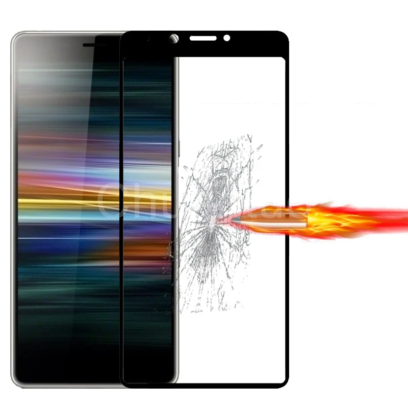 2.5D 9H закаленное стекло премиум класса для Sony Xperia L3 5 7 ''полное покрытие экрана