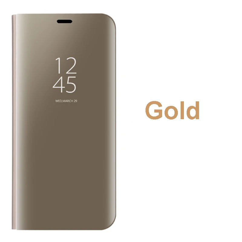 Gold Умный чехол, зеркальный Прозрачный чехол для huawei mate 10 9 Pro P10 Plus, умный флип-чехол для huawei mate 10 Pro P10 Plus, чехол - Цвет: Gold