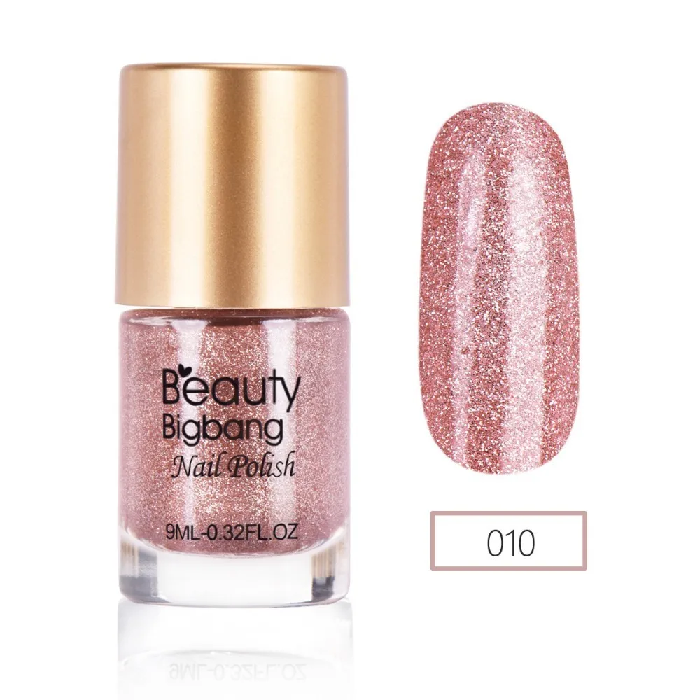 Beautybigbang 9 мл Кристальные жемчужные бриллианты Синий лак для ногтей Серебряный Блестящий Порошок стемпинг ногтей покрытие для дизайна ногтей - Цвет: 10A