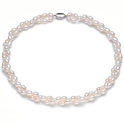 Женское Подарочное ожерелье из натурального пресноводного жемчуга|pearl necklace|silver