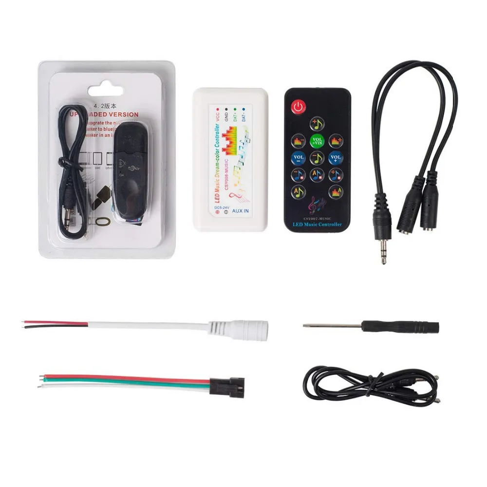 WS2812B WS2811 WS2813 1903 Светодиодные ленты/Панель Bluetooth музыка мечта Цвет CSY08 контроллер 13