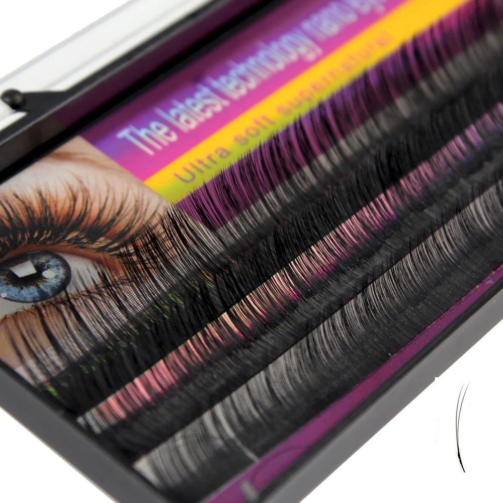 Натуральные Искусственные норковые ресницы индивидуальные 3d 6d 9d накладные 0 1 мм C