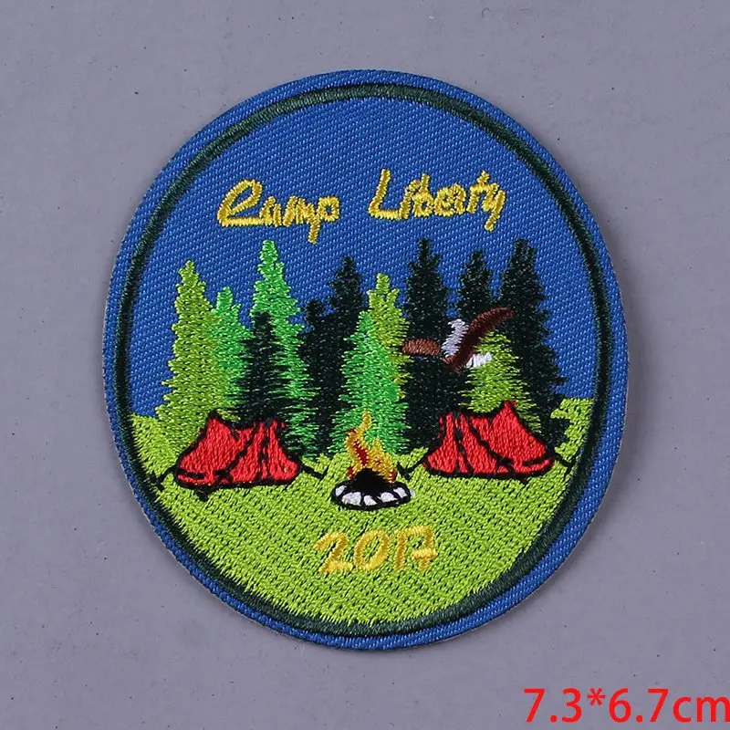 5P-PE4118CT Pulaqi мультфильм атака гигантский патч на одежду вышивка железа на нашивки для одежды Ван Гог Викинги патч для одежды - Цвет: 5P-PE4118CT