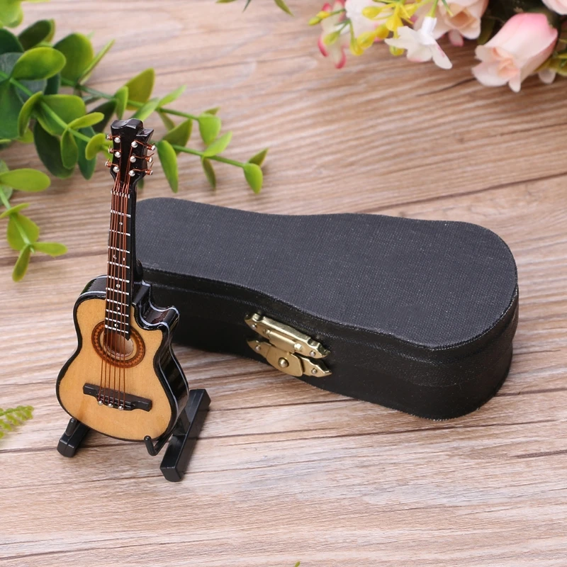 10 см игрушка Акустическая гитара масштабная модель домашний стол декор