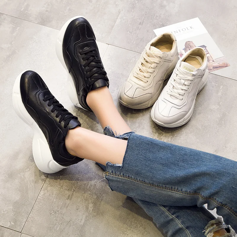 Женские повседневные туфли на платформе в стиле Харадзюку|shoes woman retro|leather loaferswomens