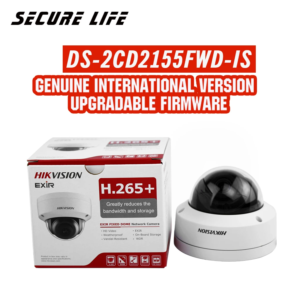 Английская версия DS-2CD2155FWD-IS 5MP Сеть мини купольная CCTV камера POE SD карта аудио H.265+ IP камера безопасности