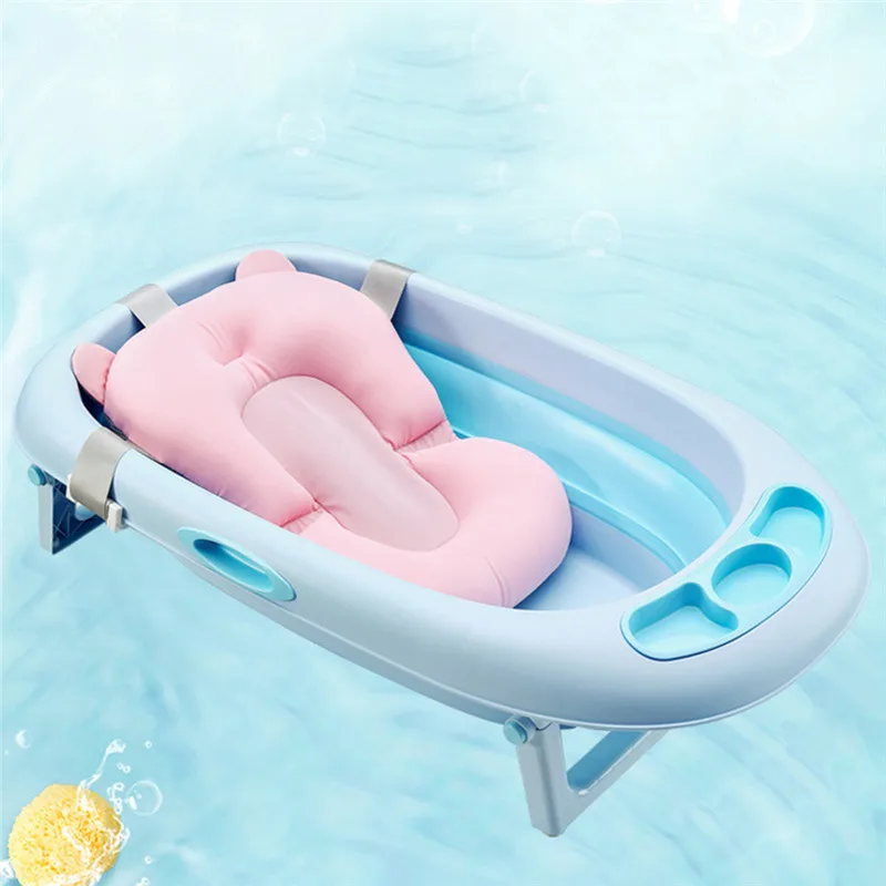 

Baby Shower Portable Kids Air Cushion Bed Non-Slip Infant Newborn Safety Security Bath Seat Bathtub Mat Freeshipping