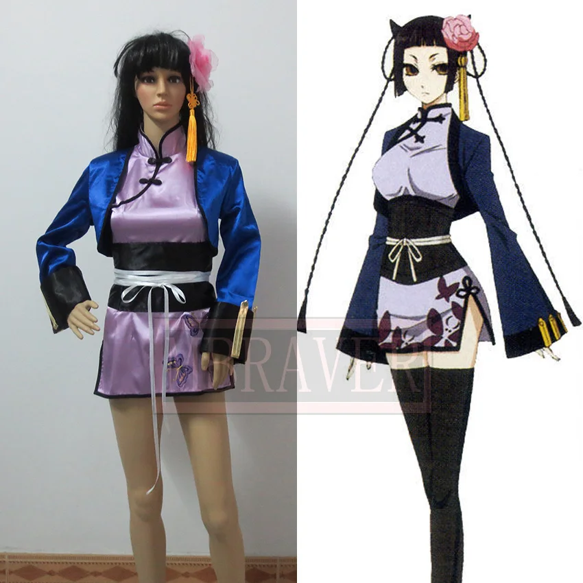 Новинка Черный Батлер курошицзи Ран Мао синяя кошка Чонсам аниме женское платье