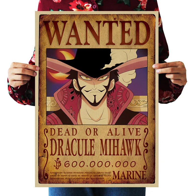 69 стилей ONE PIECE Wanted постеры игрушки винтажный постер Луффи Эйс джинбе нами и Чоппер Робин Зоро Санджи Усопп аниме наклейка 51x36CM