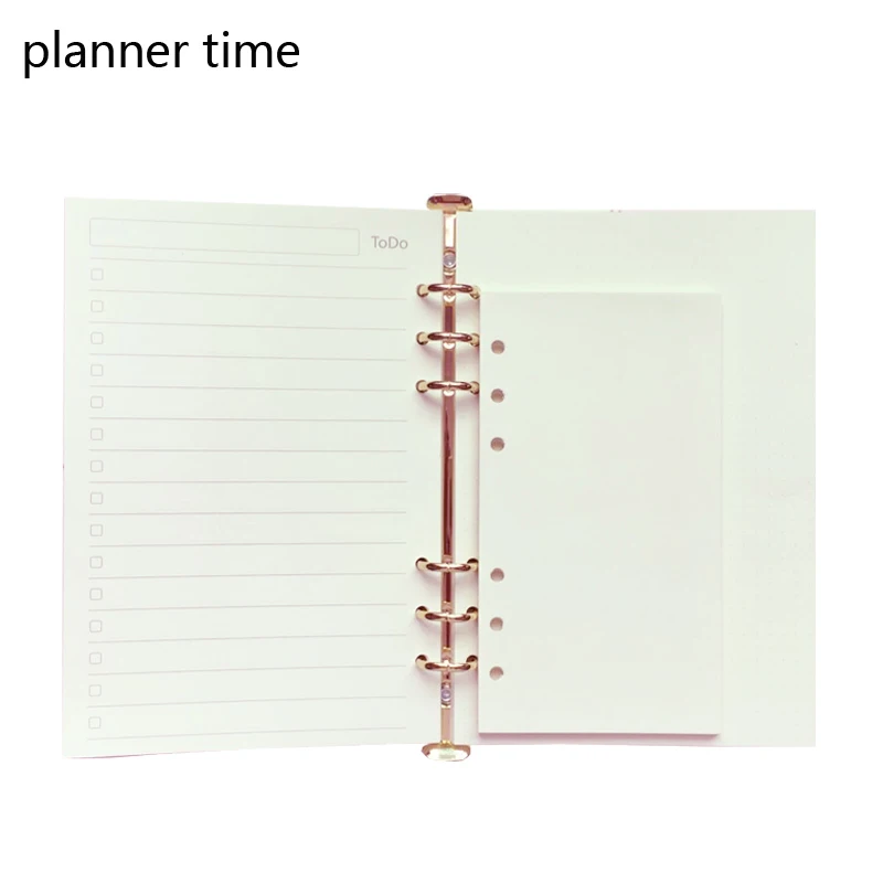 A5/A6 черная и Wahite спираль блокнот наполнитель бумага для Filofax Диарио планировщик внутренние страницы сменного переплета книжная бумага