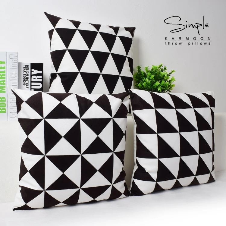 Бархатная наволочка с геометрическим рисунком бархатный декоративный чехол для