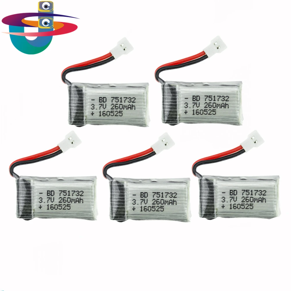 3 7 V 260mAh lipo батарея для H8 Mini RC Квадрокоптер аксессуар Дрон игрушка части Размер