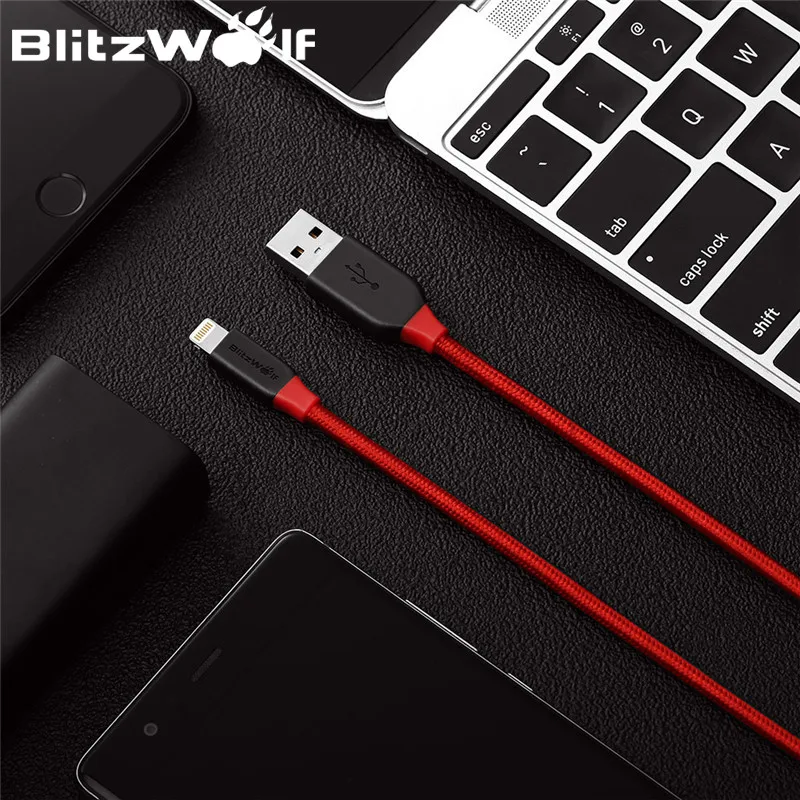 BlitzWolf For iPhone Cable USB 7 6s 6 Plus 5 SE iPad Apple Mobile Phone Cables Charger Data | Мобильные телефоны и