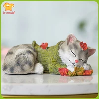 Кленовый лист · кошка силиконовая форма животное котенок подарок на день рождения украшение дома свеча Смола плесень - Цвет: D