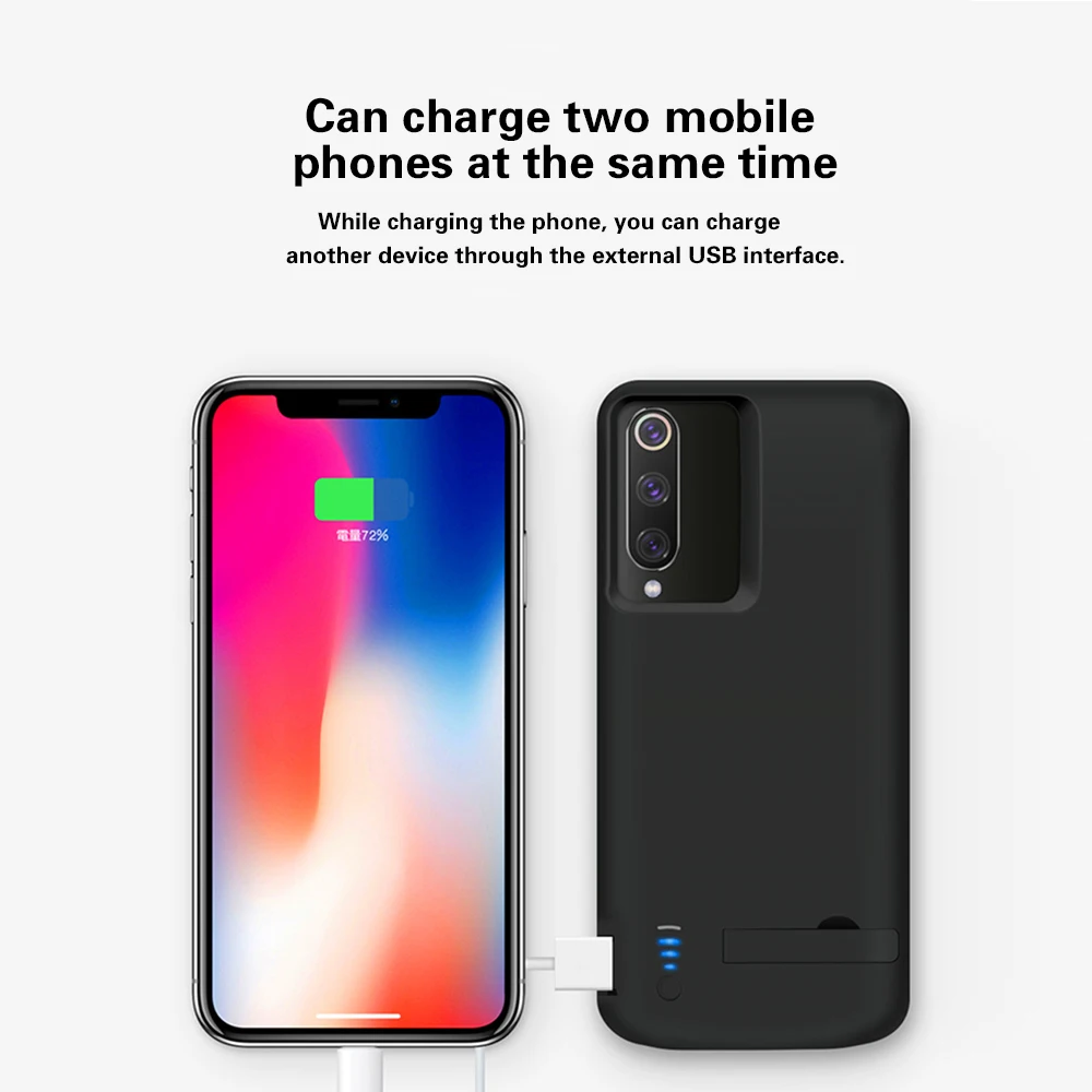 5000 мАч чехол для зарядного устройства Xiaomi mi 9 внешнего резервного подставка