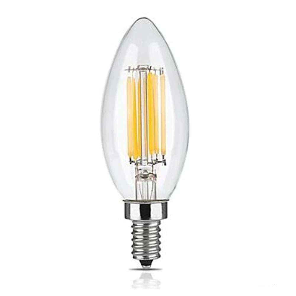 6pc/lot LED Candle Bulb E14 Warm/Cold White Edison Retro Filament Lamp 2W/4W/6W C35 Chandelier Light AC220-240V 360 Degree | Освещение