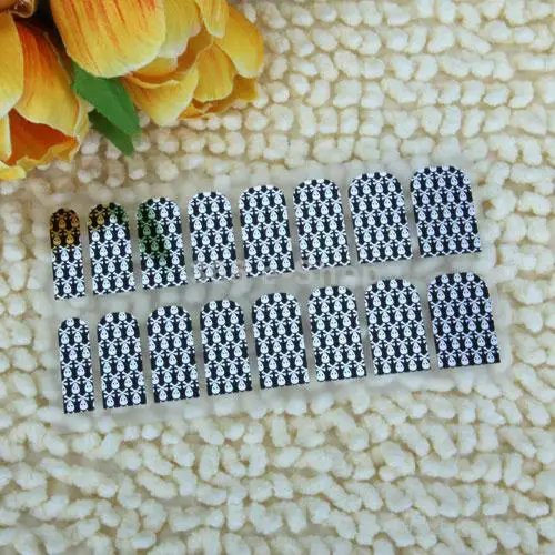 Бесплатная доставка ногтей патчи для пальцев ног череп и скрещенные кости