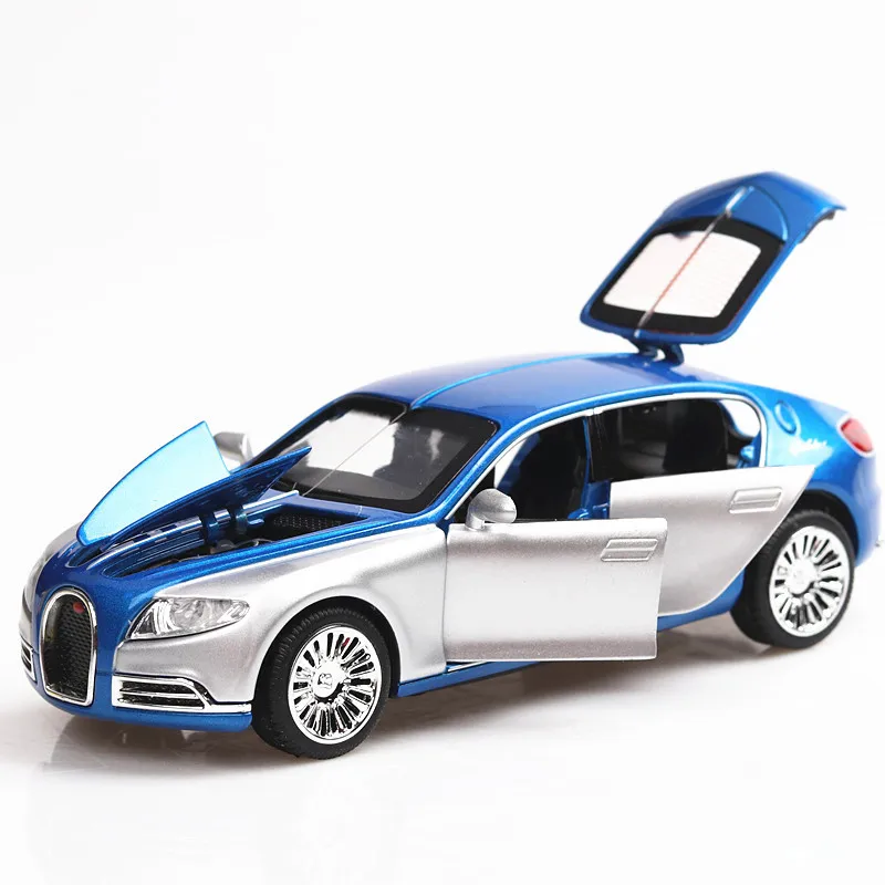 1/32 металлические модели автомобиля Bugatti Galibier 7-открытыми дверями(TY8917B) L = 14,5 см коллекционные модели автомобиля W/звук/свет