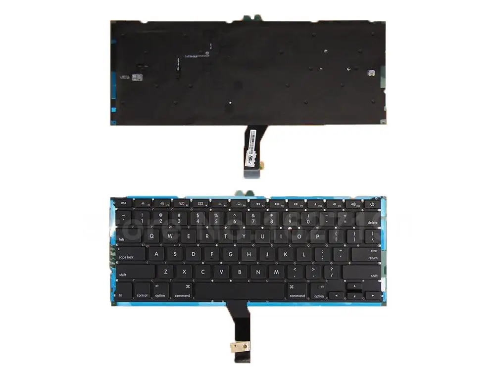 Клавиатура США для APPLE Macbook Air A1369 A1466 MC965 MC966 MC503 MC504 13 &quotчерный с подсветкой платы