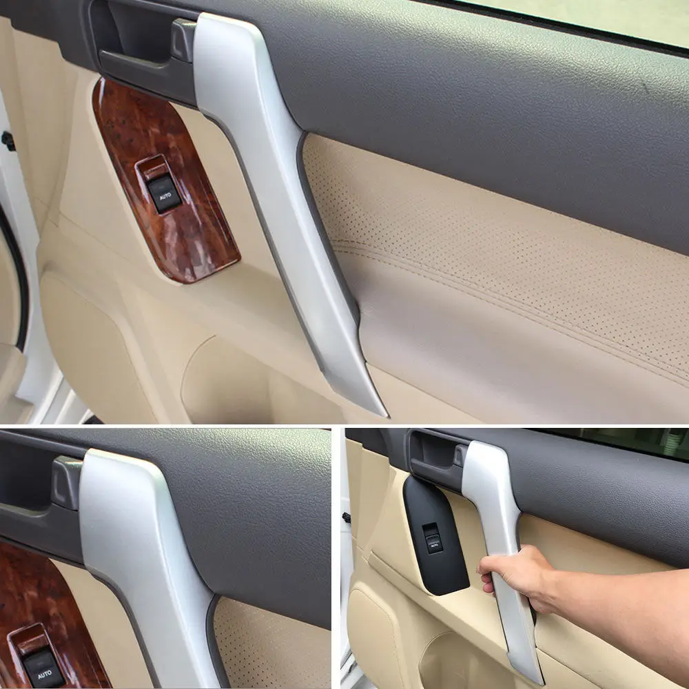 ABS Матовая Внутренняя передняя дверь подлокотник ручка Крышка отделка для Toyota Prado