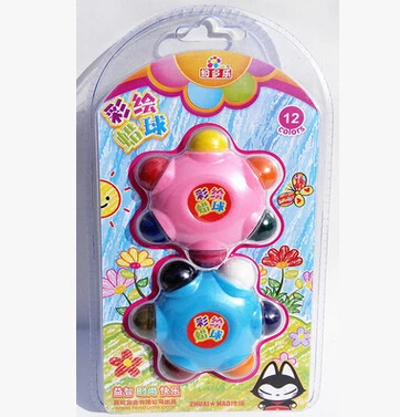 Забавная детская картина с цветами шар восковых мелков 12/18 цветов инструменты