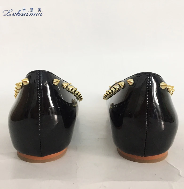 Женские туфли на низком каблуке с заклепками и острым носком|women flats|fashion flatsflats