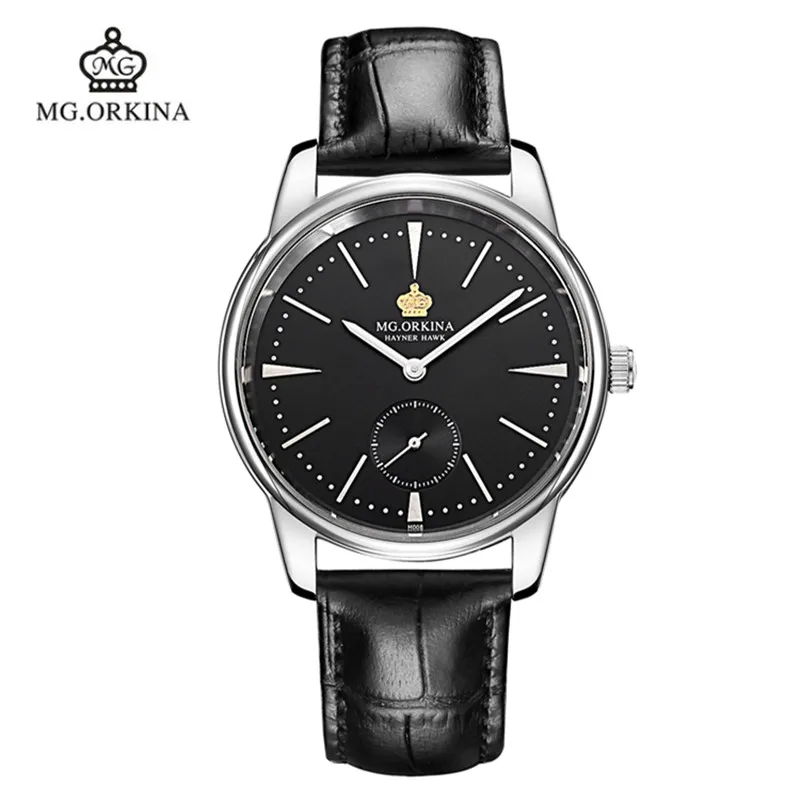 NEW 2016 ORKINA brand watch Fashion Business Men's Quartz Watch Leather mens watches top luxury | Наручные часы