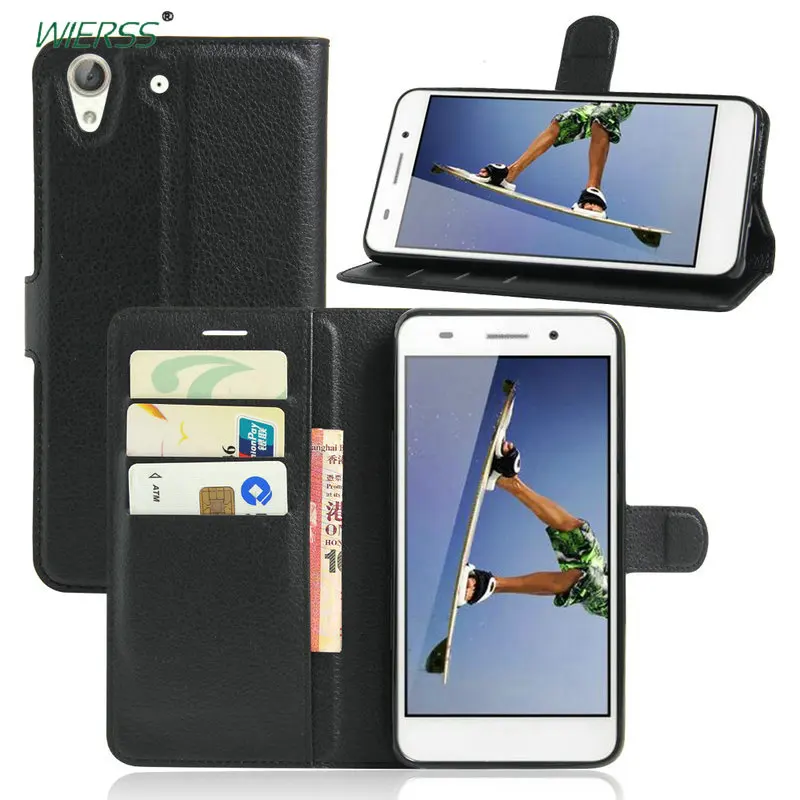 Кожаный чехол бумажник с откидной крышкой для Huawei Y6 II Y6II Y6|case for huawei y6|leather casecase |