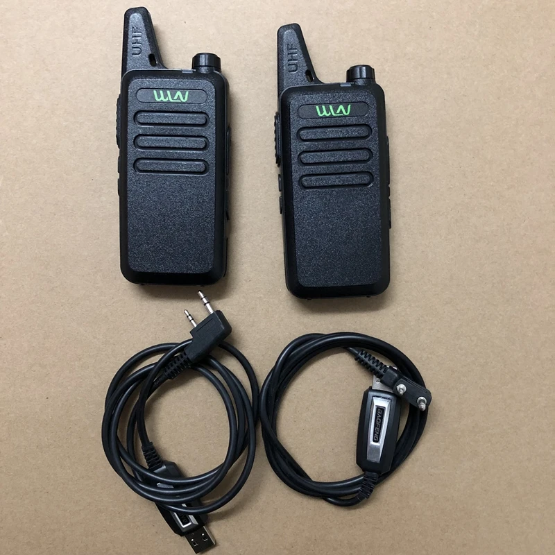 2PCS WLN KD C1 Mini Walkie Talkie UHF Ручной двухсторонний любительский радиоприемник с