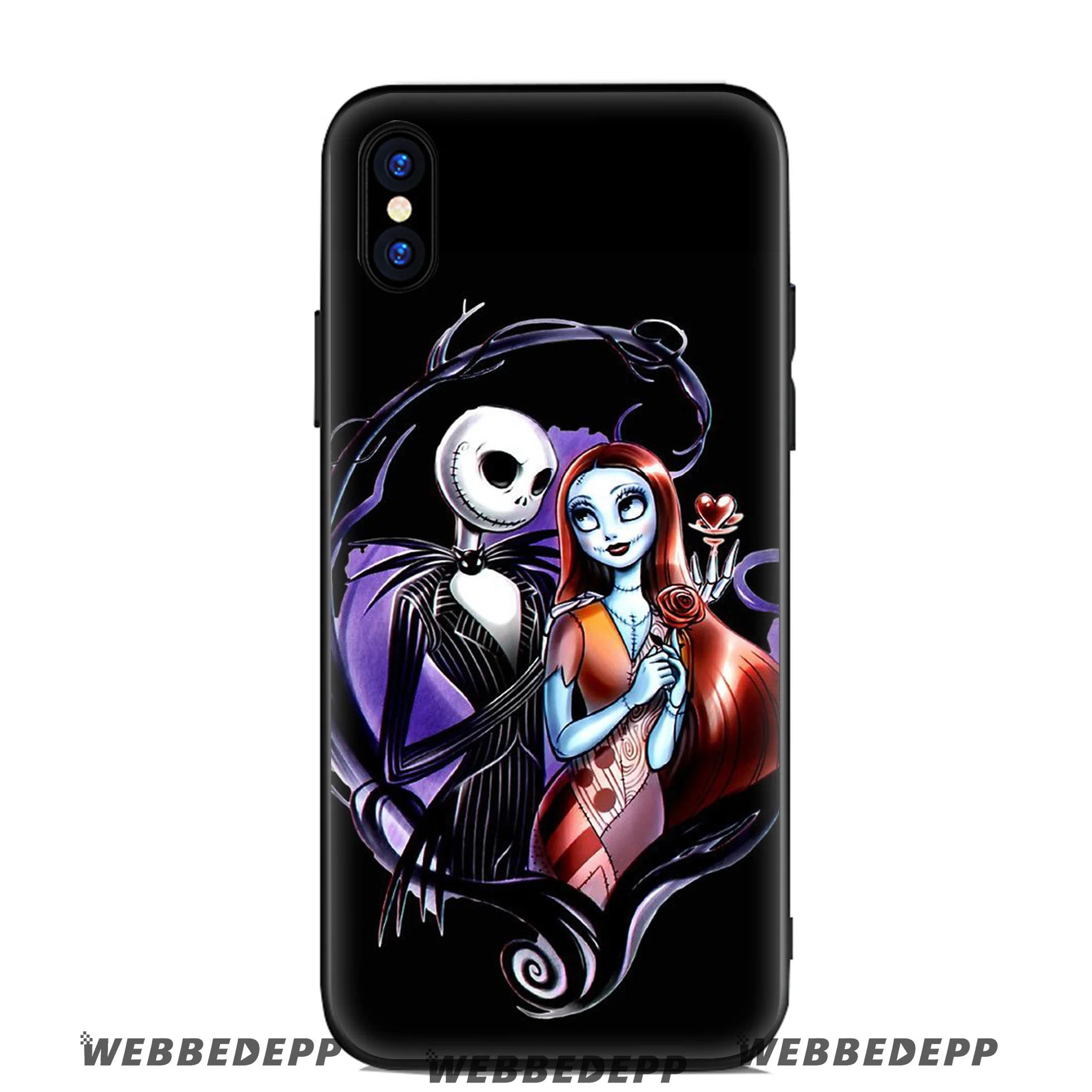 WEBBEDEPP Jack Skellington Soft Silicone Case for Apple iPhone 11 Pro Xr Xs Max X or 10 8 7 6 6S Plus 5 5S SE TPU |