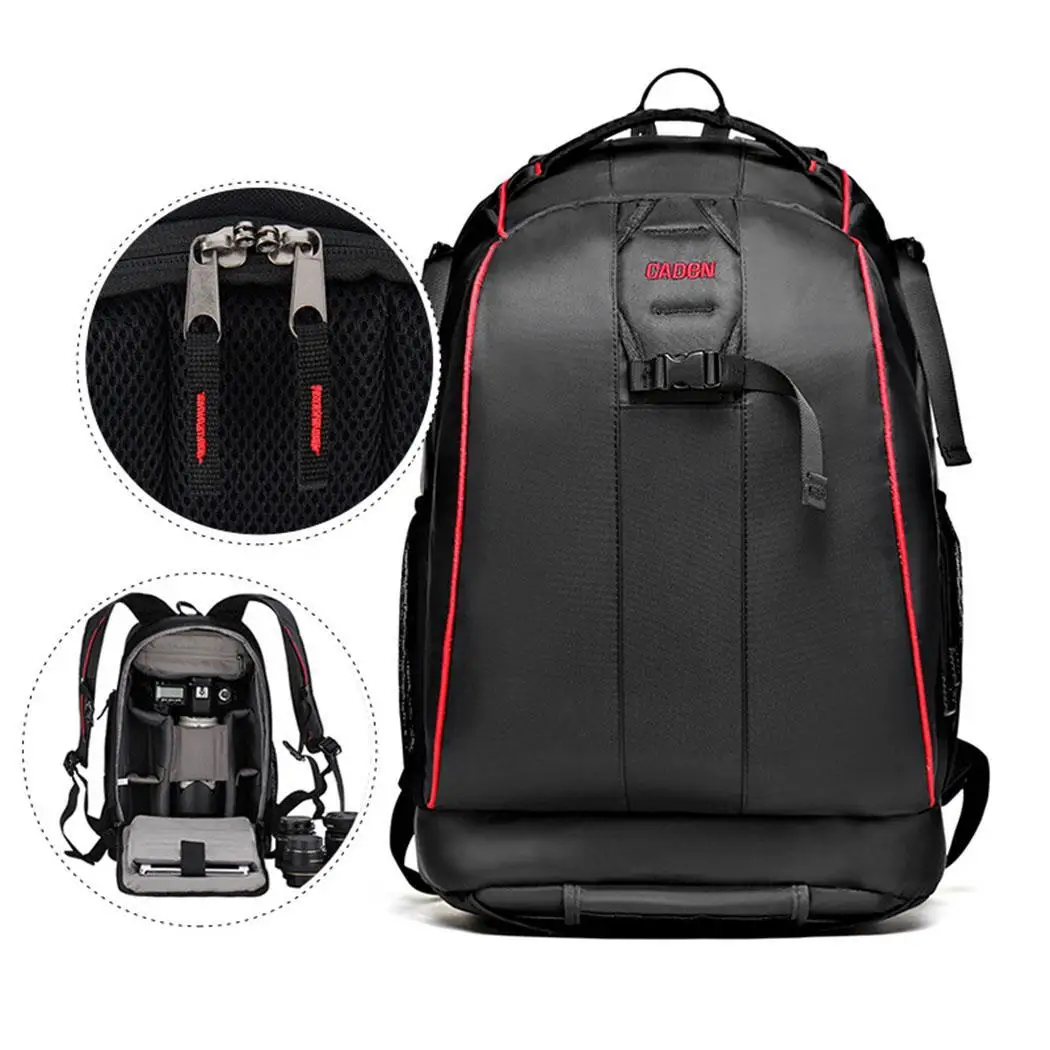 Waterproof DSLR Camera Backpack Shoulder Storage Bag with Rain Black Cover Zipper | Электроника