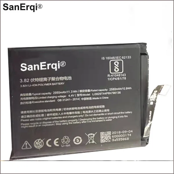 

3.82V 2950mAh Li3829T44P6h796136 Battery For ZTE Nubia Z17 Mini NX569J NX569H Battery