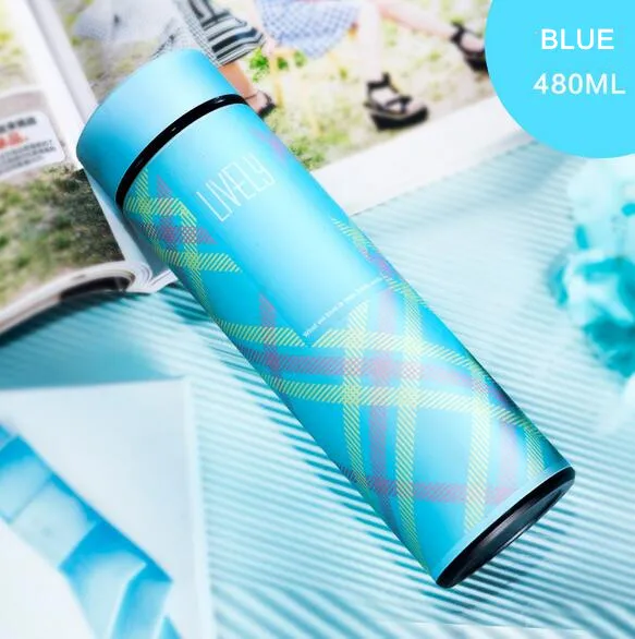 Новый 3 вида цветов термос кружка 480 мл Термос из нержавеющей стали кофейная