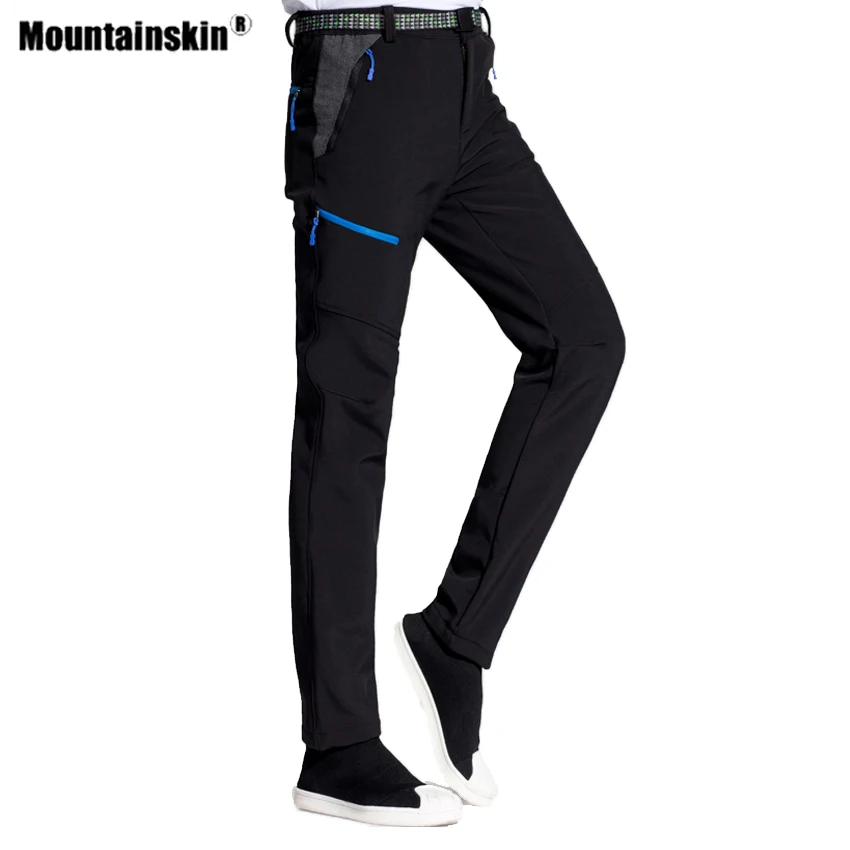 Мужские и женские флисовые брюки Mountainskin зимние ветрозащитные для походов
