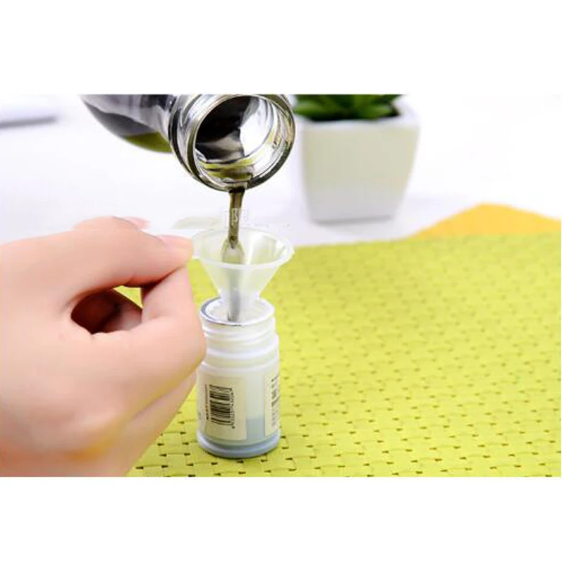 100 шт. ясно силиконовая воронка Пластик жидкости фильтр воронки для флакон духов