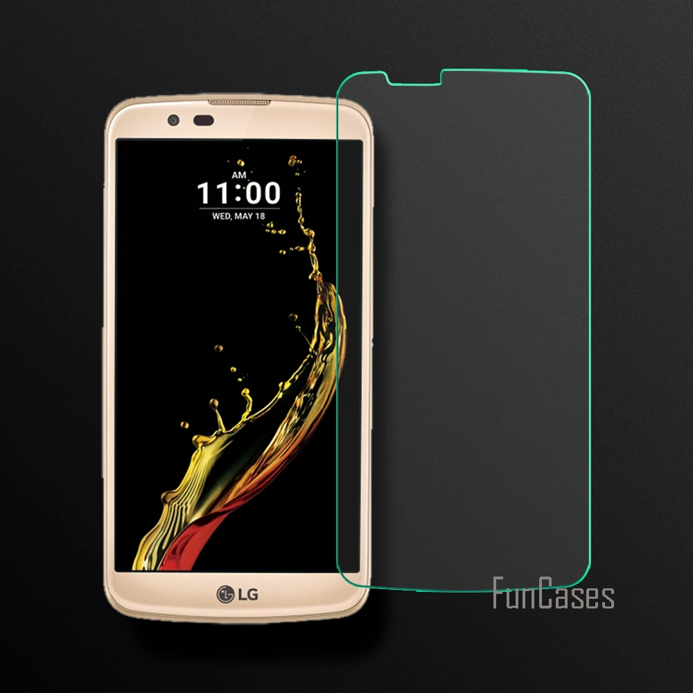 Экран из закаленного стекла для LG K10 K420N K430DS Анти Царапины пленка передней панели