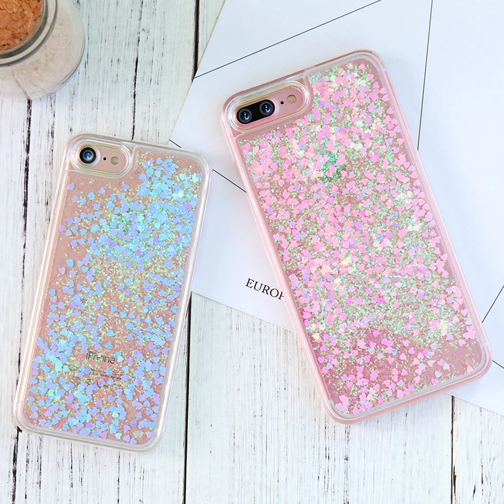 FLOVEME блестящий чехол для iPhone 7 8 Plus Quicksand 6 6s 5 5S SE телефона Fundas |