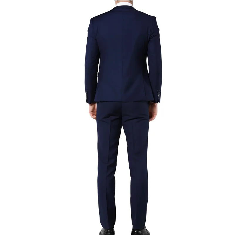Новинка 2017 облегающие мужские костюмы MOGU костюм тройка темно синего цвета