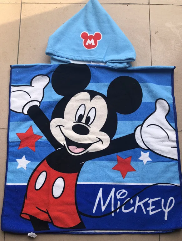 Disney 50x100cm Children's Cotton Cartoon Spider-man Frozen Elsa Anna Cars bath towel baby boy girl beach towel cloak towel gift