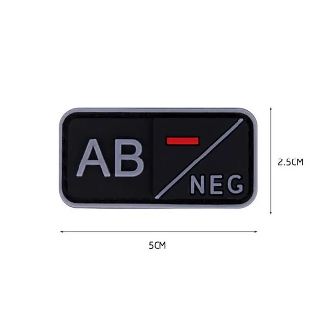 23 3D ПВХ A+ B+ AB+ O+ Положительный POS A-B-AB-O-отрицательный NEG Тип крови группа патч для одежды Военный резиновый нагрудный знак крючок и петля - Цвет: 23