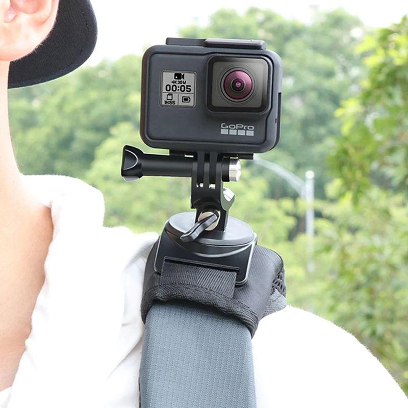 RUIGPRO рюкзак зажим Крепление Держатель 360 вращение для Gopro DJI Osmo действие SJCAM eken Экшн
