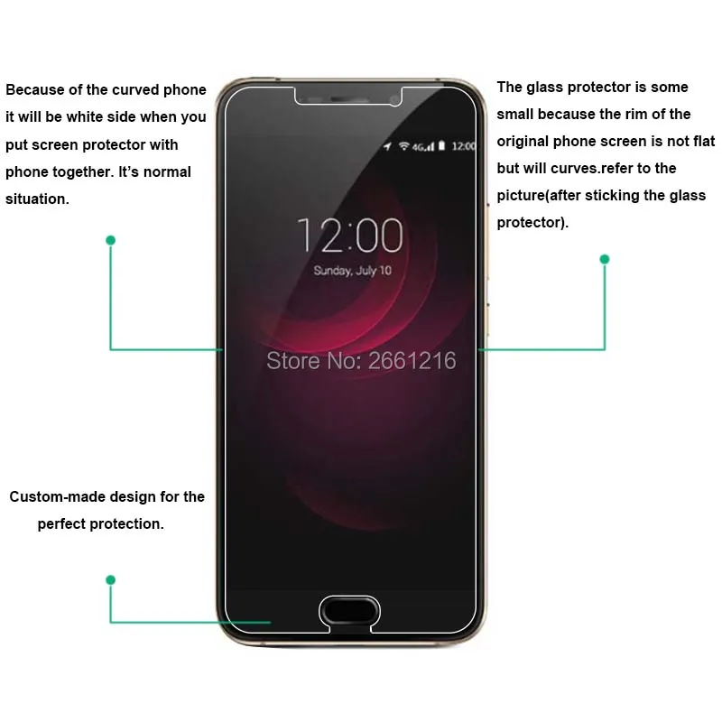 Для UMi Plus E закаленное стекло 9H 2.5D Премиум Защитная пленка для экрана / Umi 5 5&quot|screen
