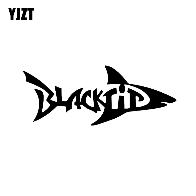 

YJZT, 15 см * 5,8 см, модная виниловая наклейка с черным наконечником в виде акулы, Стайлинг автомобиля, наклейка для автомобиля, черная, серебряна...